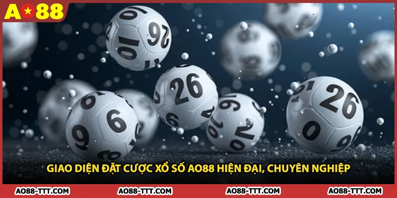 Giao diện đặt cược xổ số AO88 hiện đại, chuyên nghiệp