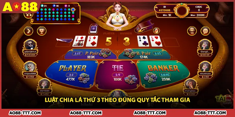 Luật chia lá thứ 3 theo đúng quy tắc tham gia